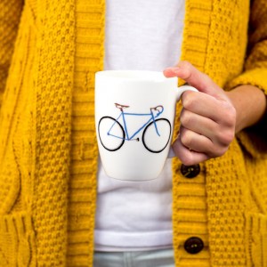 Yellowstone Blue Bicycle Mug