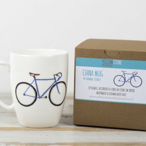 Yellowstone Blue Bicycle Mug