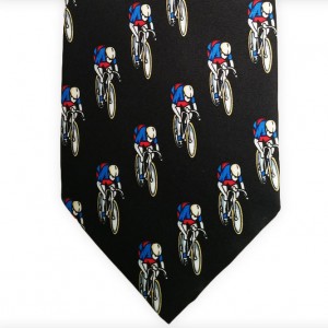 Black Silk Racing Bicycle Tie