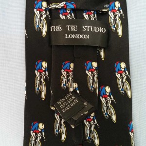 Black Silk Racing Bicycle Tie