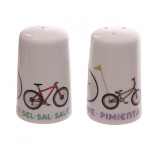 Bicycle Salt and Pepper Shakers