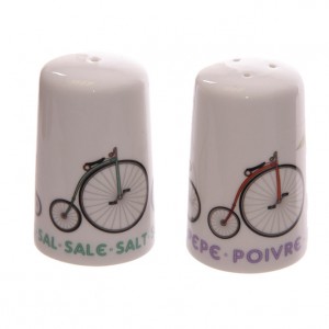 Bicycle Salt and Pepper Shakers