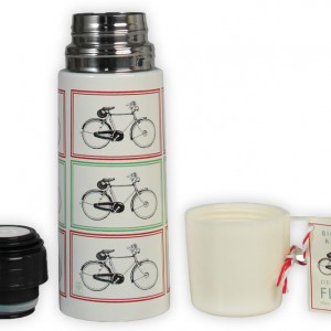 Bicycle Riders Flask and Cup