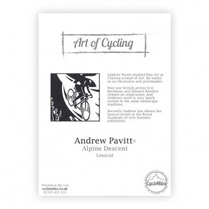 Alpine Descent Bicycle Greeting Card by Andrew Pavitt