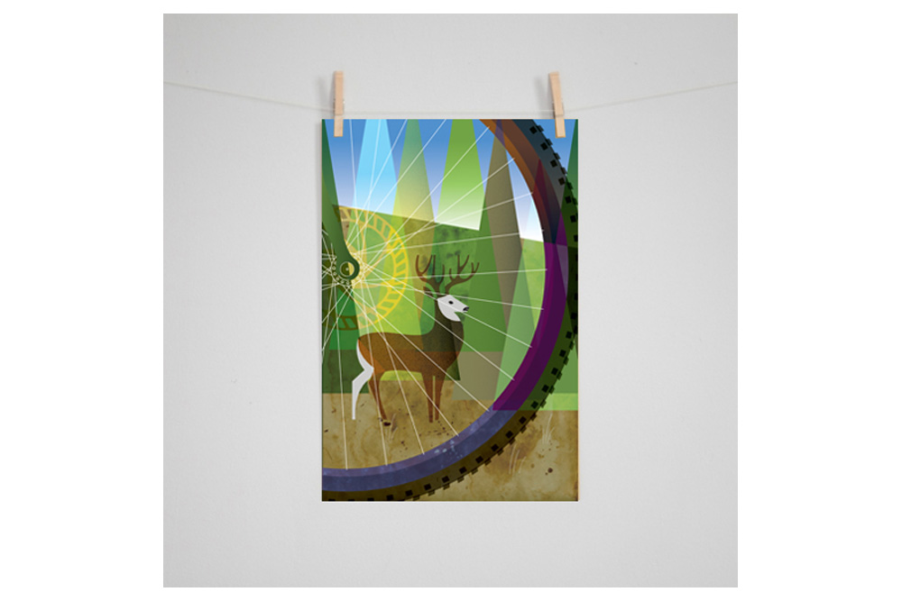 Oregon Outback: Forest Cycling Print by Eleanor Grosch