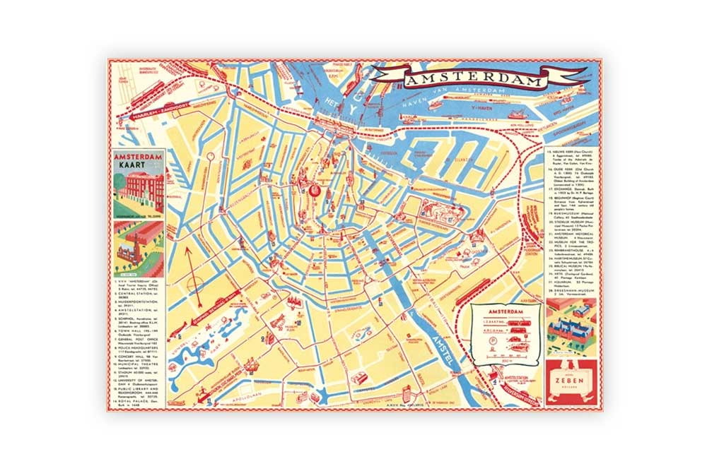 Map of Amsterdam Poster Paper