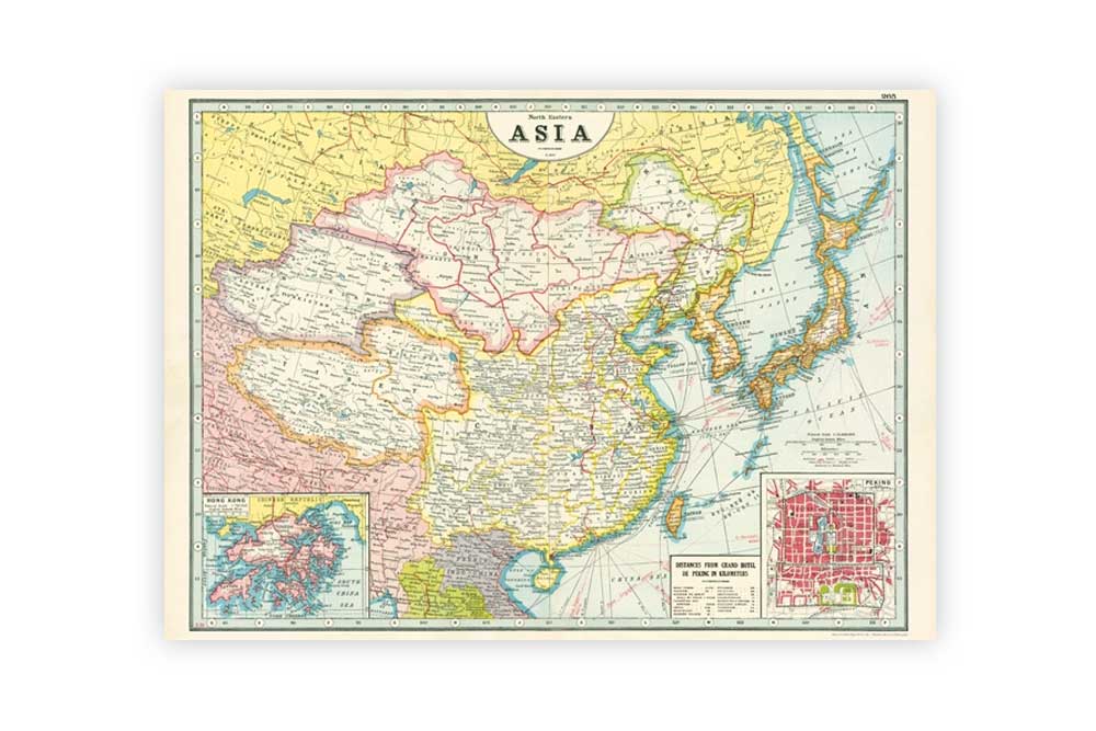 Map of Asia Poster Paper