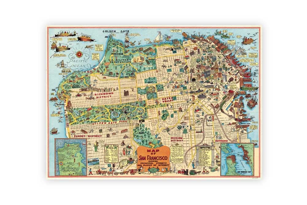 Map of San Francisco Poster Paper