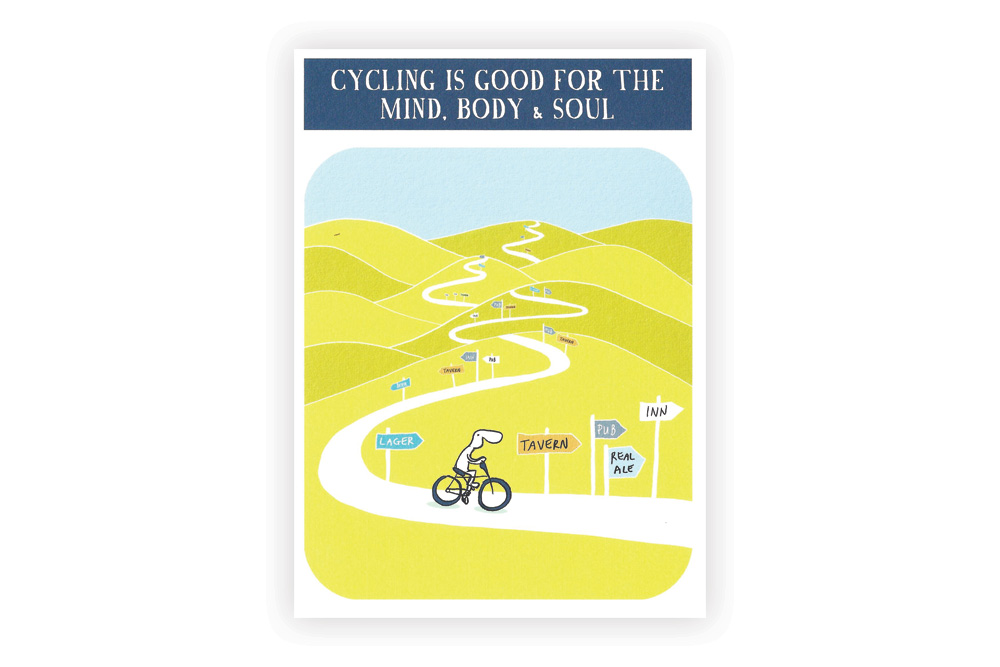 Cycling is good Bicycle Greeting Card