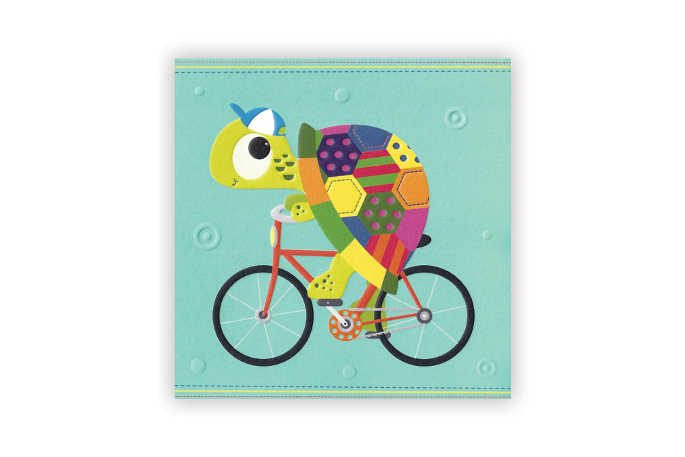 Tortoise Bicycle Greeting Card