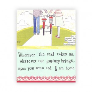 Curly Girl Bicycle Greeting Card