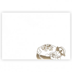 Crouching Cyclist Bicycle Greeting Card by Kim Jenkins