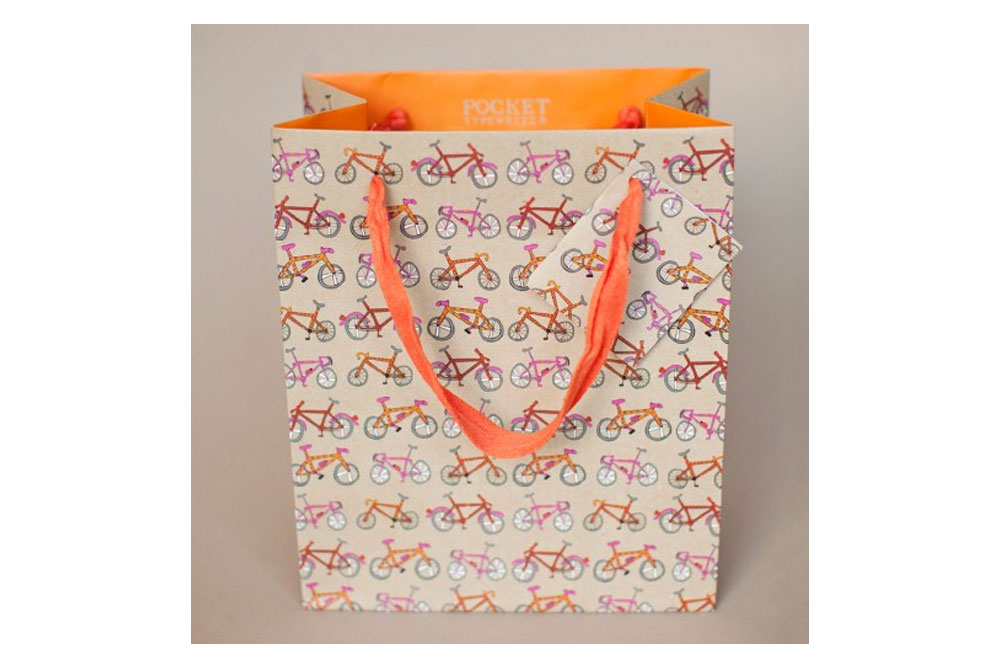 Pocket Typewriter Bicycle Gift Bag