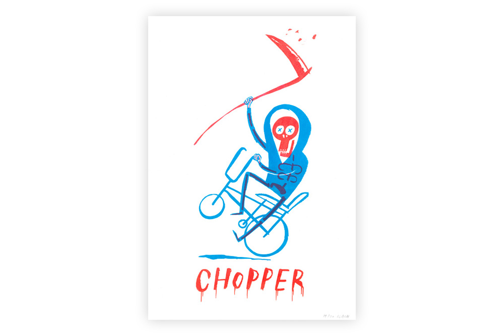 Raleigh Chopper Cycling Screen Print by Beach