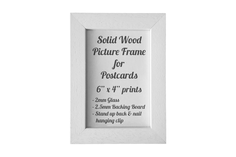 White Picture Frame for Postcards