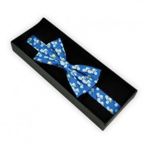 Blue Silk Racing Bicycle Bow Tie