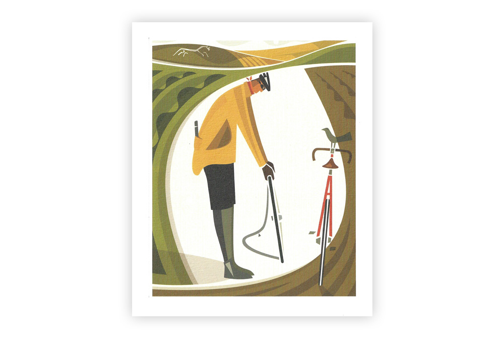 The Fixer Bicycle Greeting Card by Andrew Pavitt