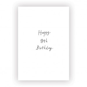 Happy 9th Birthday Bicycle Greeting Card
