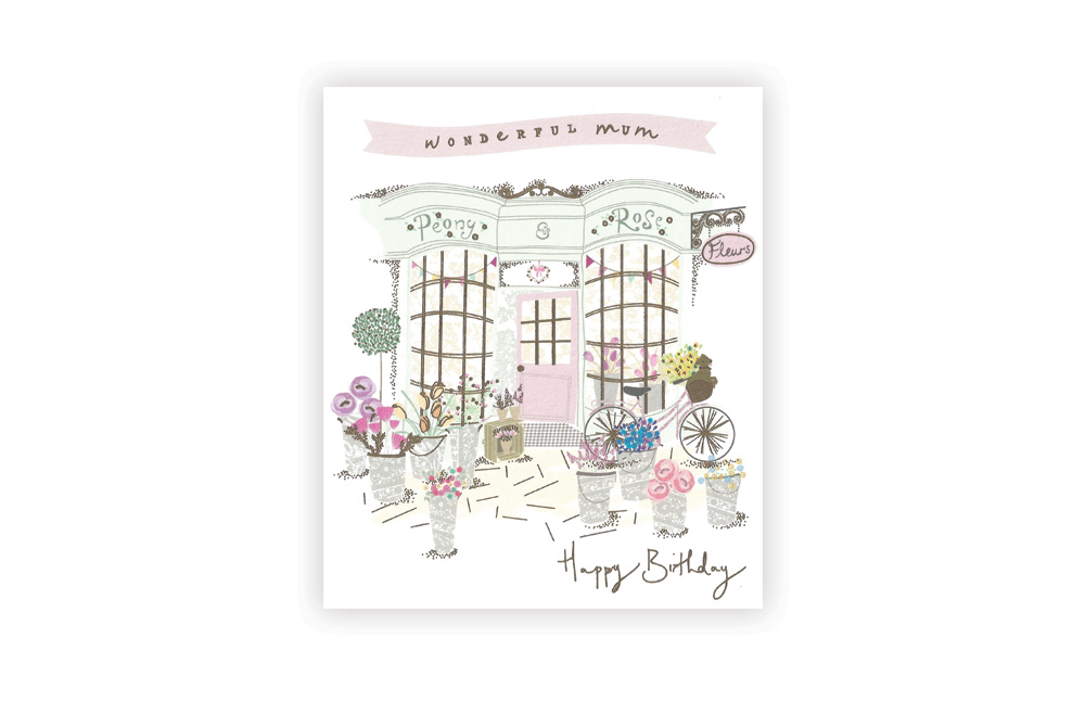 Happy Birthday Mum Bicycle Greeting Card