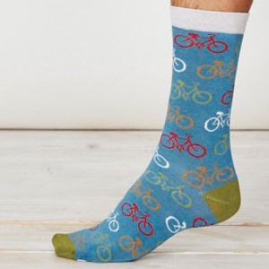 Men’s Bamboo Bicycle Socks – Dusty Blue