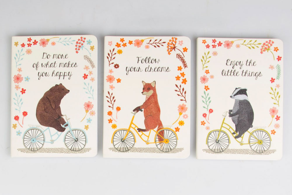 Happy Animals on Bicycles Notebooks