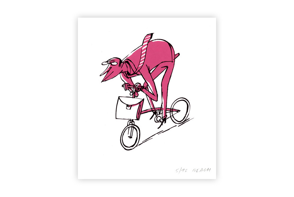 Brompton Cycling Screen Print by Beach