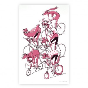 Pimlico Peloton Cycling Screen Print by Beach