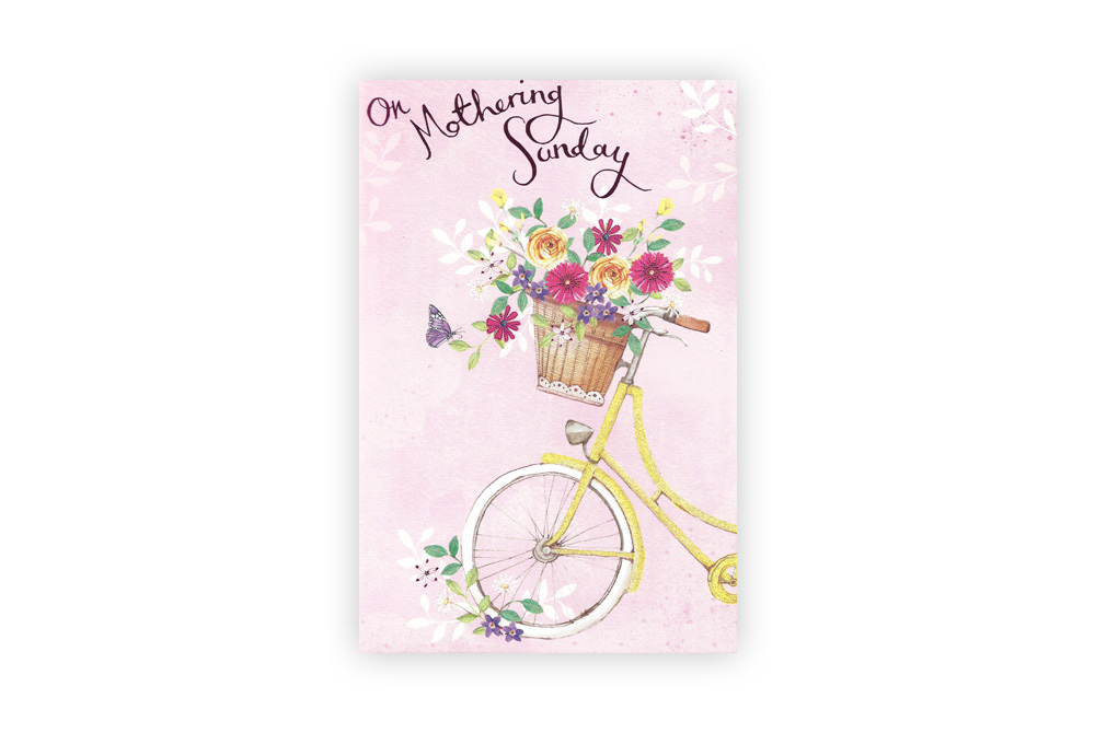 Mothering Sunday Bicycle Greeting Card