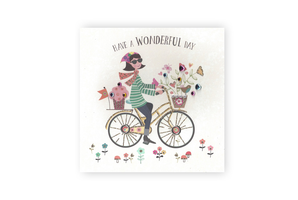 Wonderful Day Bicycle Greeting Card