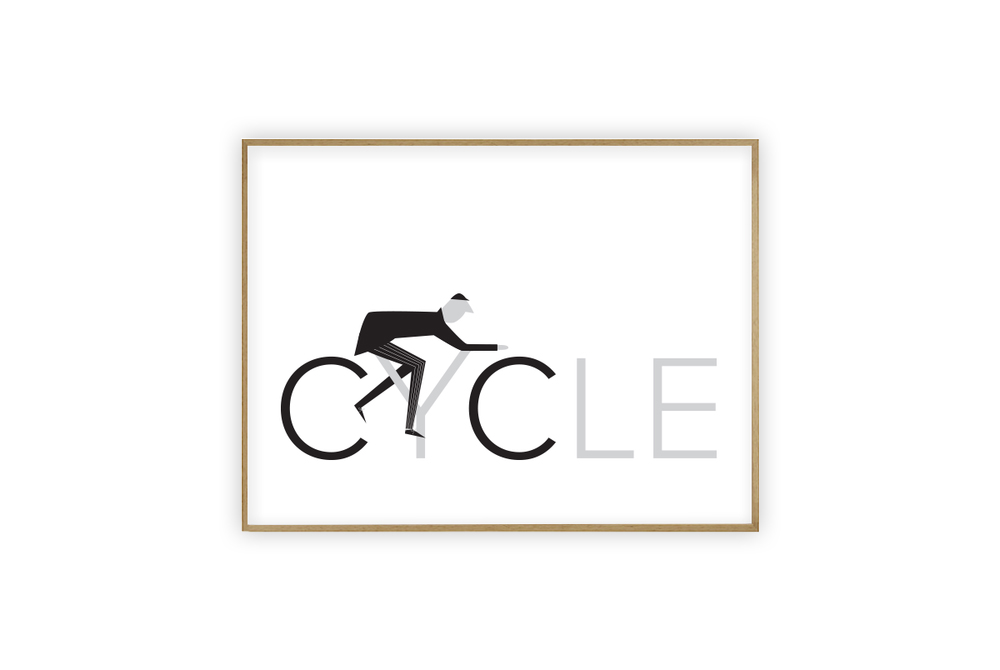 Cycle Print by Rebecca J Kaye