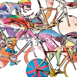 The Race 03 Cycling Print by Simon Spilsbury
