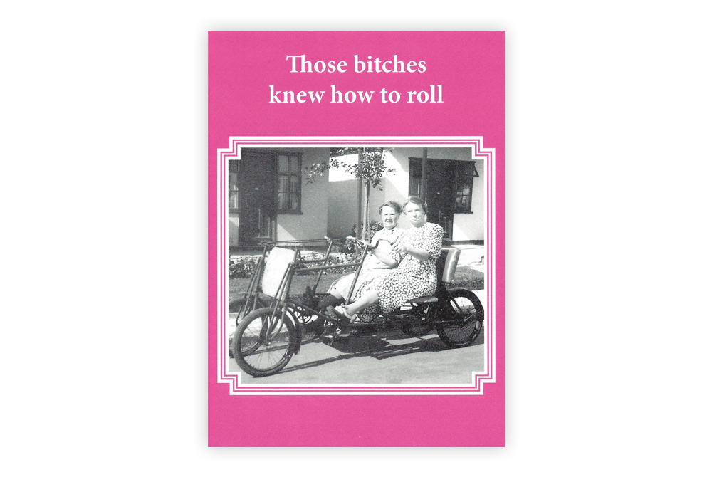 Those bitches Bicycle Greeting Card