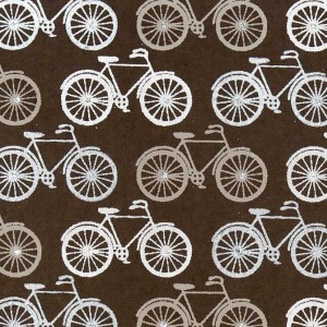 Handmade Bicycle Wrapping Paper – White, Silver and Grey