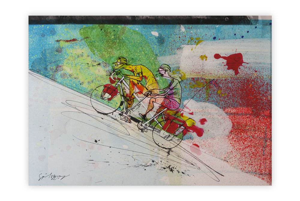 Tandem Pain Cycling Print – Simon Spilsbury