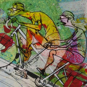 Tandem Pain Cycling Print – Simon Spilsbury