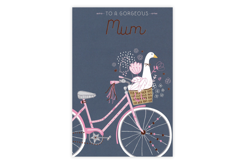 Gorgeous Mum Bicycle Greeting Card