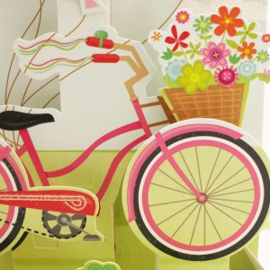 Bicycle and Balloons Musical Pop Up Greeting Card