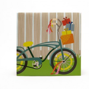 Mini Cat on a Bicycle Pop Up Greeting Card