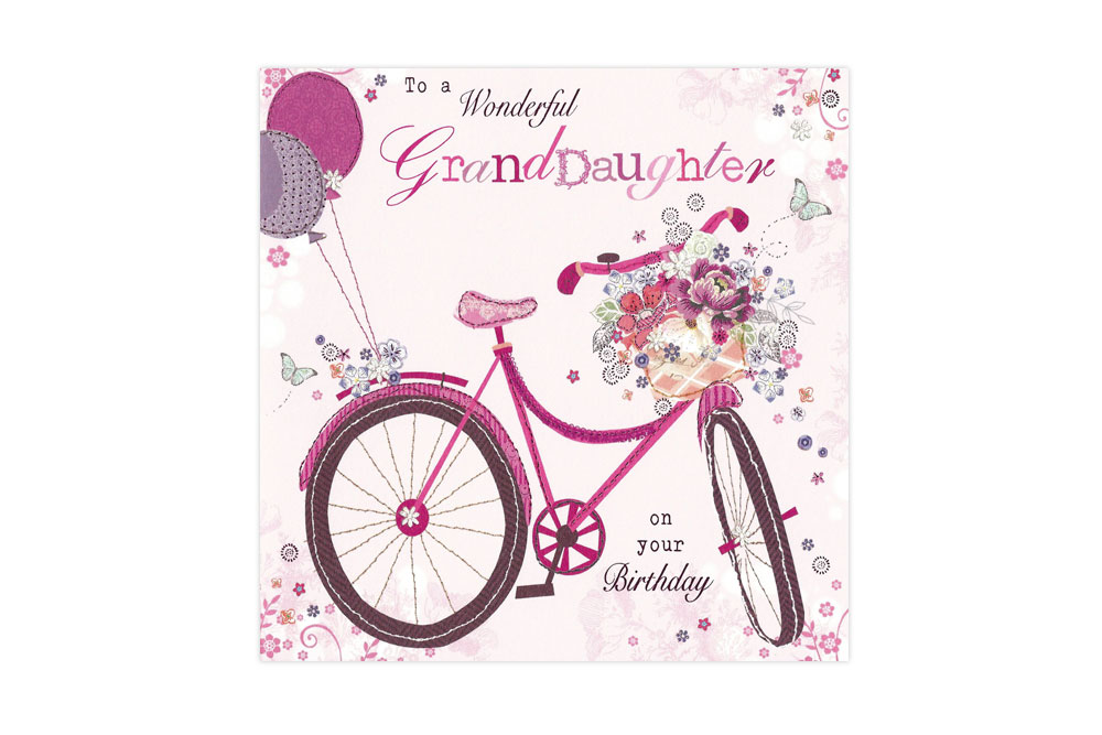 Wonderful GrandDaughter Bicycle Greeting Card