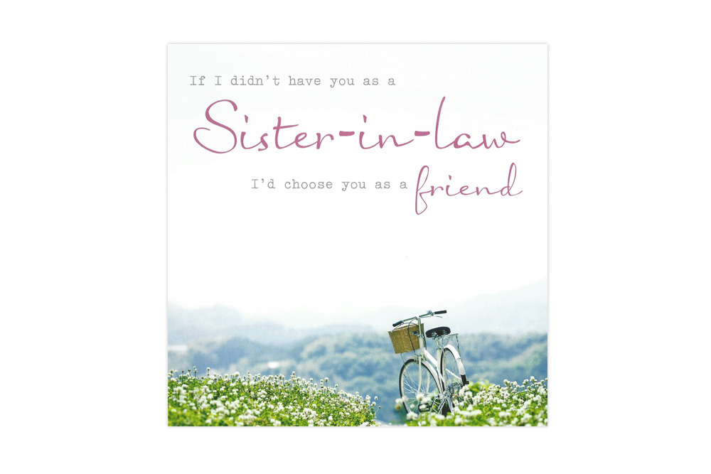 Sister-in-Law Bicycle Birthday Card