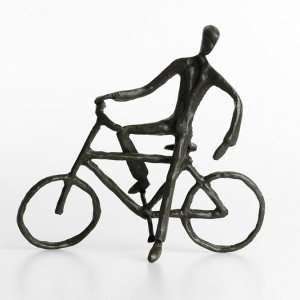 Man on a Bicycle Sculpture
