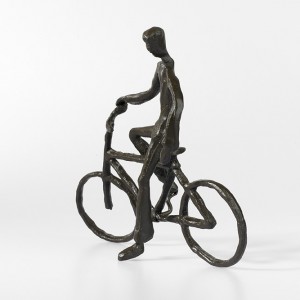 Man on a Bicycle Sculpture