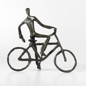 Man on a Bicycle Sculpture