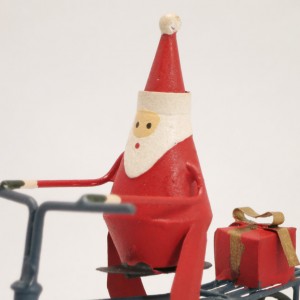 Bicycle Christmas Decoration – Santa with a gift