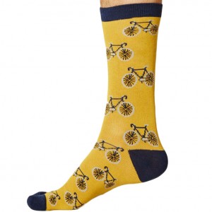 Men’s Bamboo Bicycle Socks – Mustard