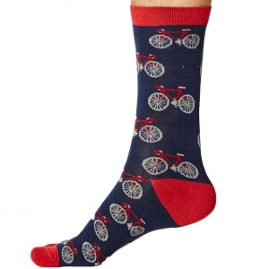 Men’s Bamboo Bicycle Socks – Navy