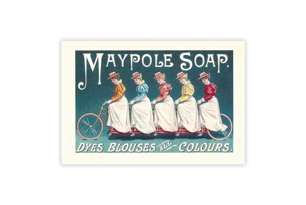 Maypole Soap Bicycle Postcard