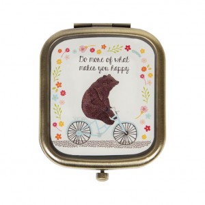 Bear on a Bicycle Compact Mirror