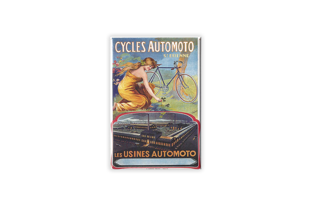 Cycles Automoto Bicycle Fridge Magnet