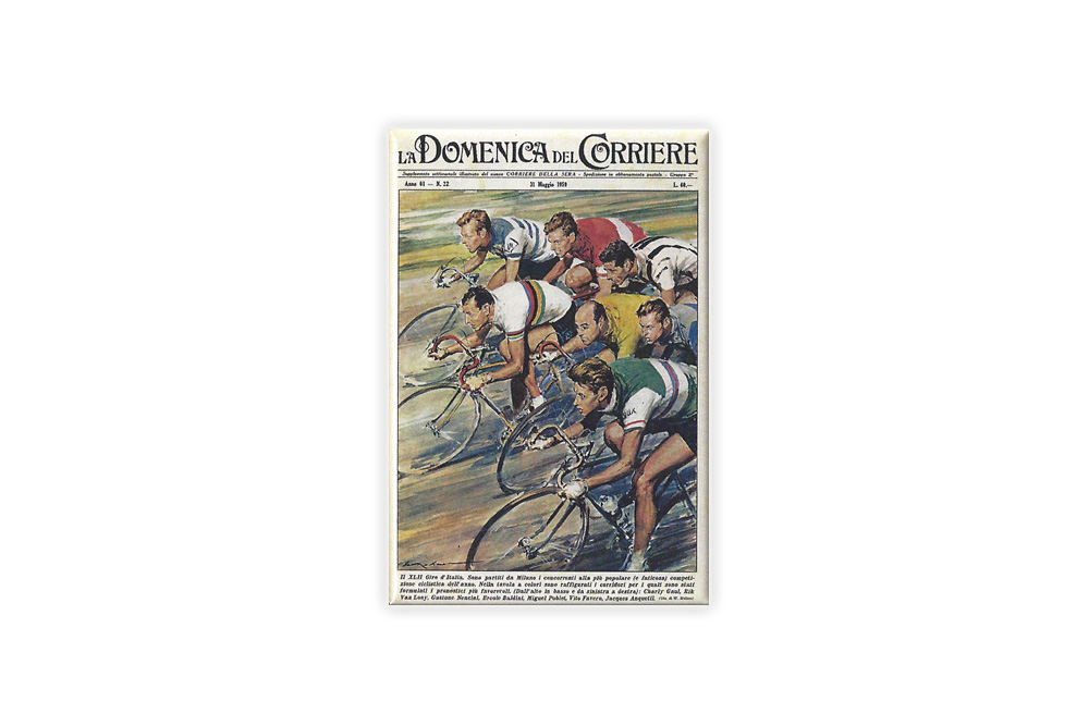 La Domenica Del Corriere Bicycle Fridge Magnet